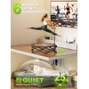 FitNexus 42" Foldable Mini Trampoline- 450lb Capacity Fitness Rebounder w/3-Level