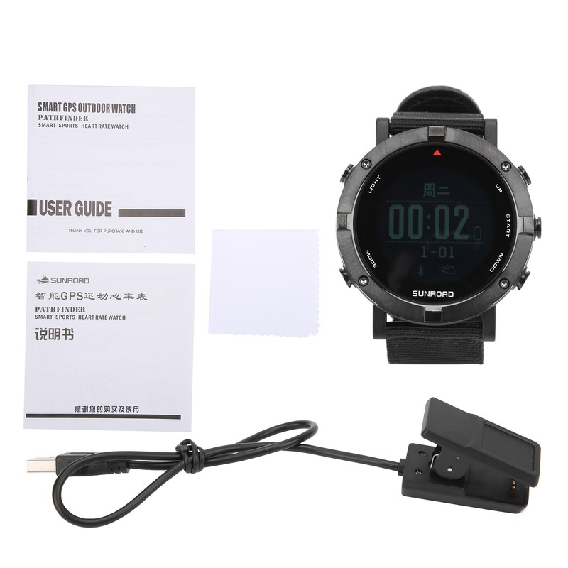 Men's Digital Sport Wristwatch GPS Running Swimming Watch with Compass