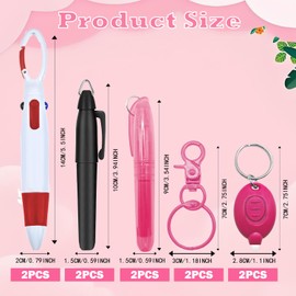 klumuke Nurse Pen Set 10PCS, Nursing Badge Reel Accessories with Ballpoint Pens, Highlighters, Permanent Markers, LED Flashlights, Keychain Clips – Cute and Practical Gifts for Nurses and Students