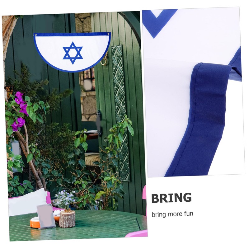 Mipcase 2pcs Israel National Flag Vertical Garden Flag Outdoor Decoration