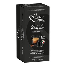 100 Italian Coffee for Espresso Lovers Aluminium Capsules compatible with Original Line Nespresso machines (1 Count (Pack of 100), Aluminum Ristretto)