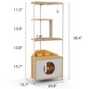 Heemab Corner Cat Tower with Scratching Post and Multi-Level Platforms,
