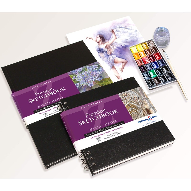 Stillman & Birn Zeta Hardbound Sketchbook, Heavyweight 180lb, Natural White,