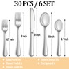 MUTNITT 30 Pcs Silverware Set Service for 6,Premium Stainless Steel