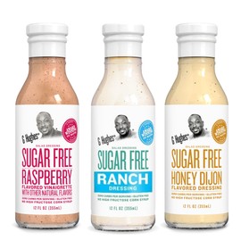 G Hughes Salad Dressing Variety Pack - Sugar Free Ranch Dressing, Honey Dijon, Raspberry Vinaigrette - Keto Friendly, Gluten Free, Lite, No Sugar Dressing - 12 Fl Oz Bottles (Pack of 3)