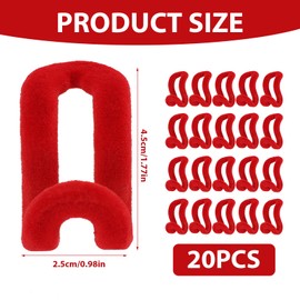 Set of 20 Clothes Hanger Connecting Hooks with Non-Slip Velvet Coating, Space-Saving Clothes Hangers, Space Saving Hooks for Velvet Hangers, for Wardrobe Organisation, Flocked Extension Hooks