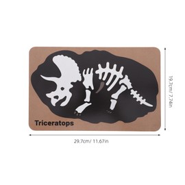 HEMOTON Dinosaur Fossil Puzzle Wooden Dinosaur Puzzle Dino Skeleton Bone Puzzle Montessori Cognitive Toy Learning Toy for Children Toddlers Multicoloured