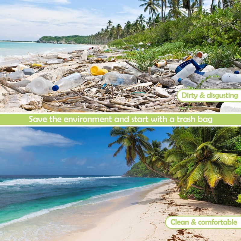 8 Gallon Trash Bags Medium Garbage Bags, Extra Strong Trash-Can-Liner