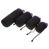 SHINEOFI 4pcs Camera Lens Bags Thickened Drawstring Storage Pouches for