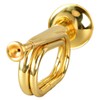 Military Trumpet,Flat Bugle Brass Cavalry Scouting Trumpet with Mouthpiece for