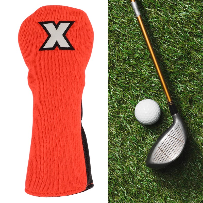 Mixed Fabric Head Cover Golf Club Protector Knitted Polyester Waterproof