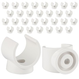 PEX Clips Pipe Clamp, 50Pcs 3/4 Inch Pipe Clamp For PVC Water Pipes & Tubing Hoses, Plastic U-Shaped Pipe Clamp Tools (White Pipe Clips)