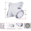 Hon&Guan 100mm Badlüfter mit LED, 95m³/h Wandventilator Abluftventilator, IP44 Ablüfter