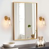 MWZ Gold Wall Sconce Set of 2,Modern Brushed Brass Sconces
