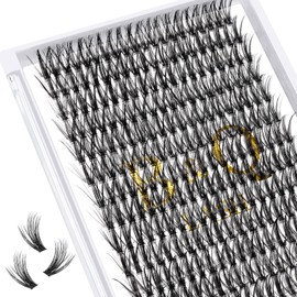 Lash Clusters 40D-D-16mm Individual Lashes 280 Clusters Manga Lashes False Eyelash B&Q Lash Clusters Extensions Individual Lashes Cluster DIY Eyelash Extensions at Home (40D-0.07D(Manga), 16 mm)