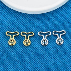 AKRUWELRY Earring Lifter Backs for Droopy Ears, 4PCS Durable T Shape Earring Support Backing for Heavy Earrings Large Locking Backers Replacements for Studs Pierced Backs for Sagging Ear,Mixed Color
