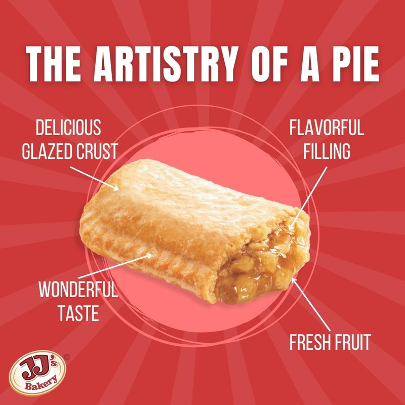 JJ's Bakery Blackberry Pie Snack Pies, Individual Dessert, Fresh-Baked, Nut-Free,