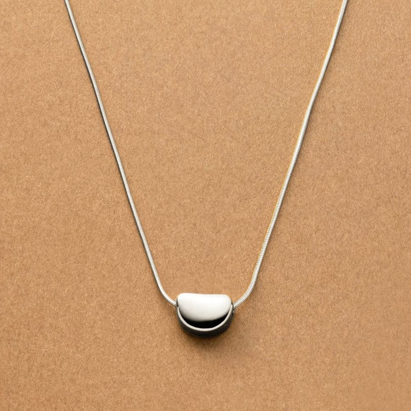 Cream Dot Necklace, Women's, Popular, Stainless Steel, Surgical Stainless Steel,