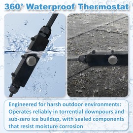 Cupohus Heated RV Water Hose 15FT x 5/8"ID - Freeze Proof to -45℉, Self-Regulating, Safe for Drinking Water - Prevents Frozen & Burst Pipes for Winter Camping, Easy Setup, 110-120V