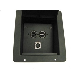 PROCRAFT FPML-1DUP1XF Recessed Stage Pocket/Floor Box w/ 1AC+1 XLR Female