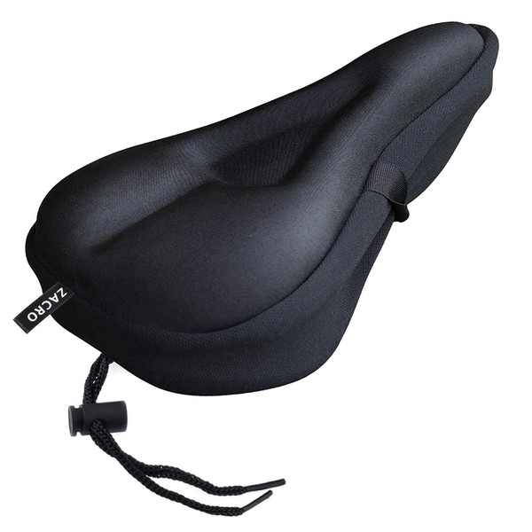 Zacro Gel Bike Seat - Extra Soft Gel Bicycle Seat - Bike Saddle Cushion with Water&Dust Resistant Cover