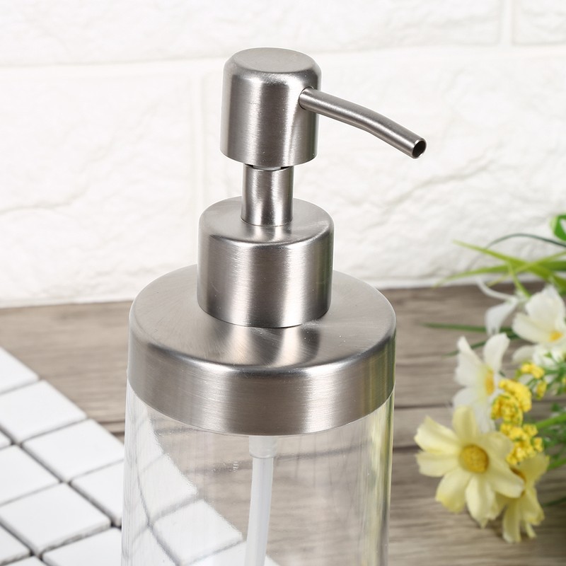 1PC 350ml Soap Dispenser Countertop Pump Lotion Bottle 304 Stainless