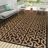 SAND MINE Reversible Mats, Plastic Straw Rug, Modern Area Rug,