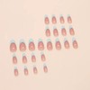 Yabonica 24Pcs Short Almond Press On Nails French Tip, Reusable