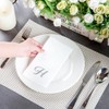 Luxenap Rectangle Silver Letter H White Paper Napkin - Air