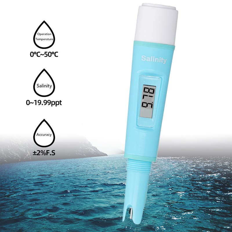 Digital Salinity Meter Portable Handheld High Precise Water Salinity Tester