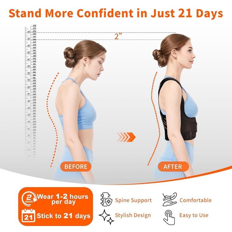 FALCOFIT 남녀용 FALCOFIT 교정기, 즉각적인 허리 조절 가능한 상부 눈에