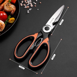 Astercook 2 PCS Kitchen Shears for Food, Heavy Duty Kitchen Scissors for Cutting Meat and Poultry, Multi-Purpose Sharp Scissor, Ergonomic Design