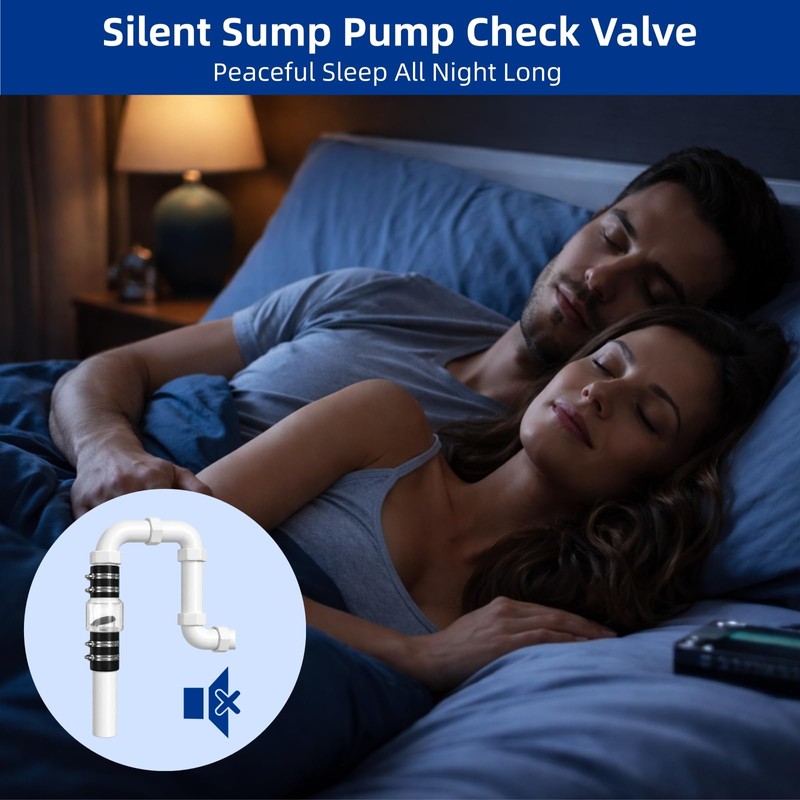 1-1/2 Inch Silent Sump Pump Check Valve, Quiet Backflow Preventer