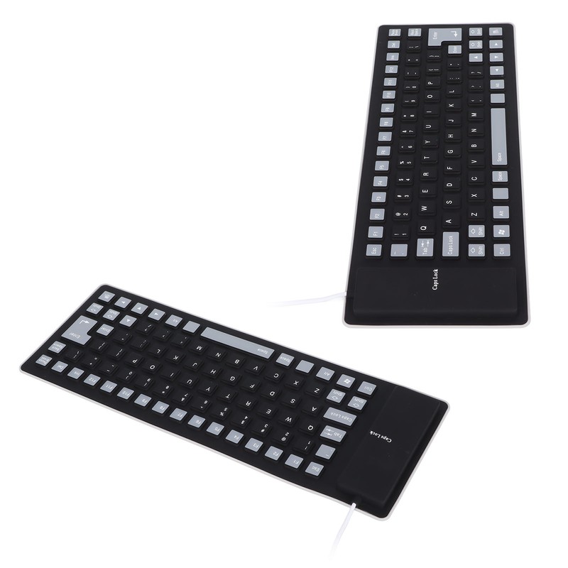 Silicone Keyboard Fully Sealed Design Lightweight Portable Silent Soft Comfortable