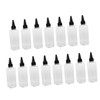 FRCOLOR 15pcs Clear Hair Dye Bottles with Pointed Mouth for