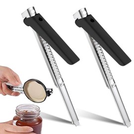 2Pcs 2024 New Stainless Steel Can Opener Adjustable Can Opener Hand Jar Opener Can Lid Lifter Bottle Opener Kitchen Gadget Jar Openers for Arthritis Hands Jar Opener Bottle Openers for Seniors