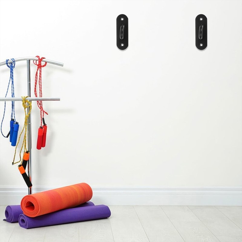 2pcs Wall-Mounted Exercise Anchor Hangers Black Hooks Ceiling Hook Hooks