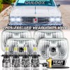 QULOOX 4pc 4x6" Led Headlights Hi/Lo Beam For 1980 -