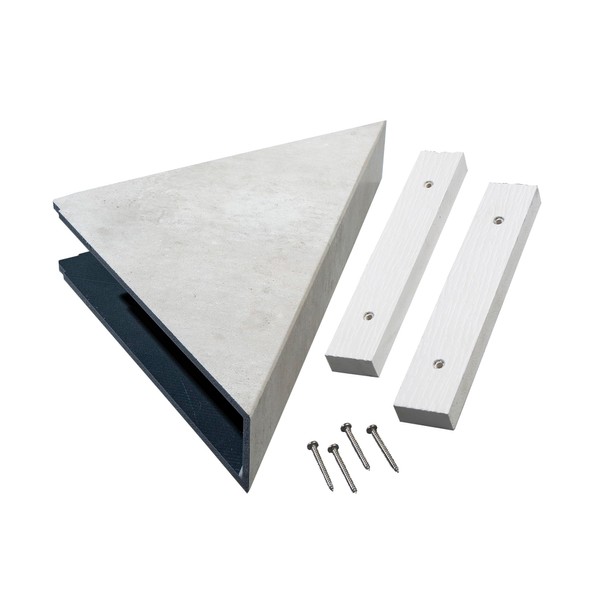 Palisade Vinyl Waterproof Corner Shower Shelf in Wintry Mix