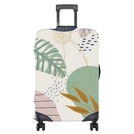 BHAHB Luggage Suitcase Cover Protector Luggage Elastic Washable Baggage Covers Cute Aesthetic for Unisex Women Girls Travel Trip L(26-29 inch)-Leaf