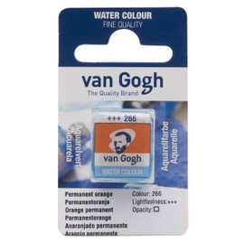 Van Gogh Watercolor Paint, Half Pan, Permanent Orange 266