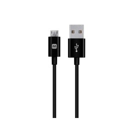 Monoprice USB Type-A to USB Micro Type-B Cable - Polycarbonate Connector Heads, 2.4A, 22/30AWG, 3 Feet, Black - Select Series