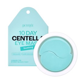 10 DAY Eye Mask Centella 20pcs (10pairs) - Soothing Eye Patch, Calming Eye Area with Madecassoside, Centella Asiatica Extract, Asiaticoside, travel friendly, lightweight