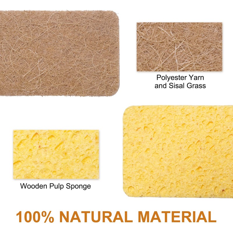 8 Pack Eco Compostable Sponge Kitchen Dish Sponge Biodegradable Washing