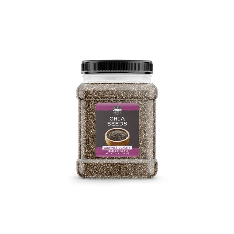 Birch & Meadow 3 lb of Chia Seeds, Nutty Flavor,