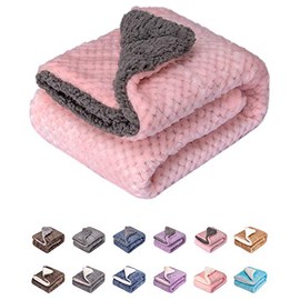 Fuzzy Dog Blanket or Cat Blanket or Pet Blanket, Warm and Soft, Plush Fleece Receiving Blankets for Dog Bed and Cat Bed , Couch, Sofa, Travel and Outdoor, Camping (Blanket (24" x 32"), DG-Baby Pink)