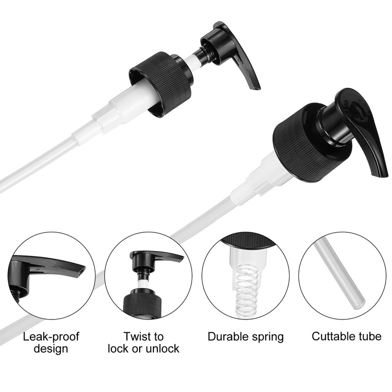 sourcing map 12Pcs Liter Pump Dispenser, 28/410 Universal Shampoo Container