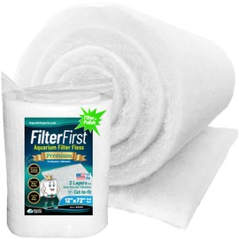 Aquatic Experts Aquarium Filter Floss for Fish Tank Filters - FilterFirst Aquarium Filter Pad - Media Roll for Crystal Clear Water, 3/4" - 1" Thick (12 Inch Wide, 72 Inch Long)