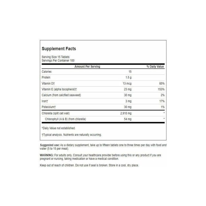 Swanson Chlorella 194 mg 1500 Tabs