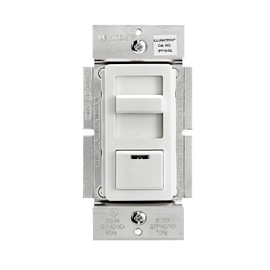Leviton IllumaTech Dimmer Switch for 0-10V LED, Mark 7 Florescent Ballasts, wth LED Locator Light, IP710-DLZ, White with Ivory and Light Almond Faceplates